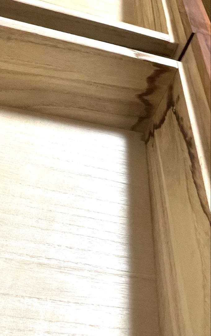 ケユカ ブラウン木製チェスト 4段8引き出し