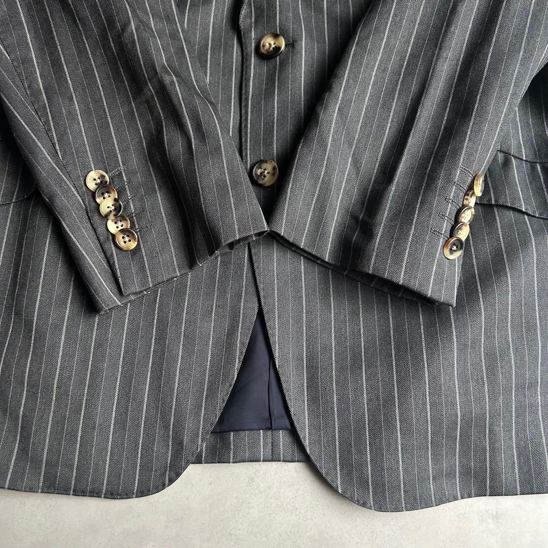 美品 ポールスミスロンドン スーツ セットアップ 総裏 2B 花柄 ストライプ