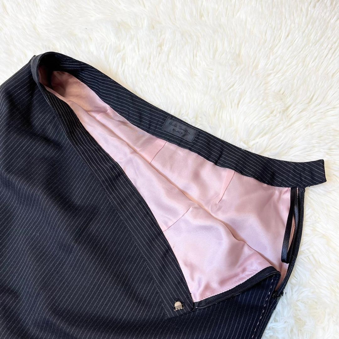 ポールスミス スーツ ブラック ピンクステッチ ジャケット L スカート M