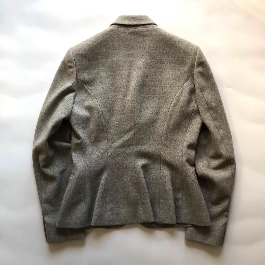 ★美品★ラルフローレン カシミヤ混テーラードジャケット グレー 秋冬 M