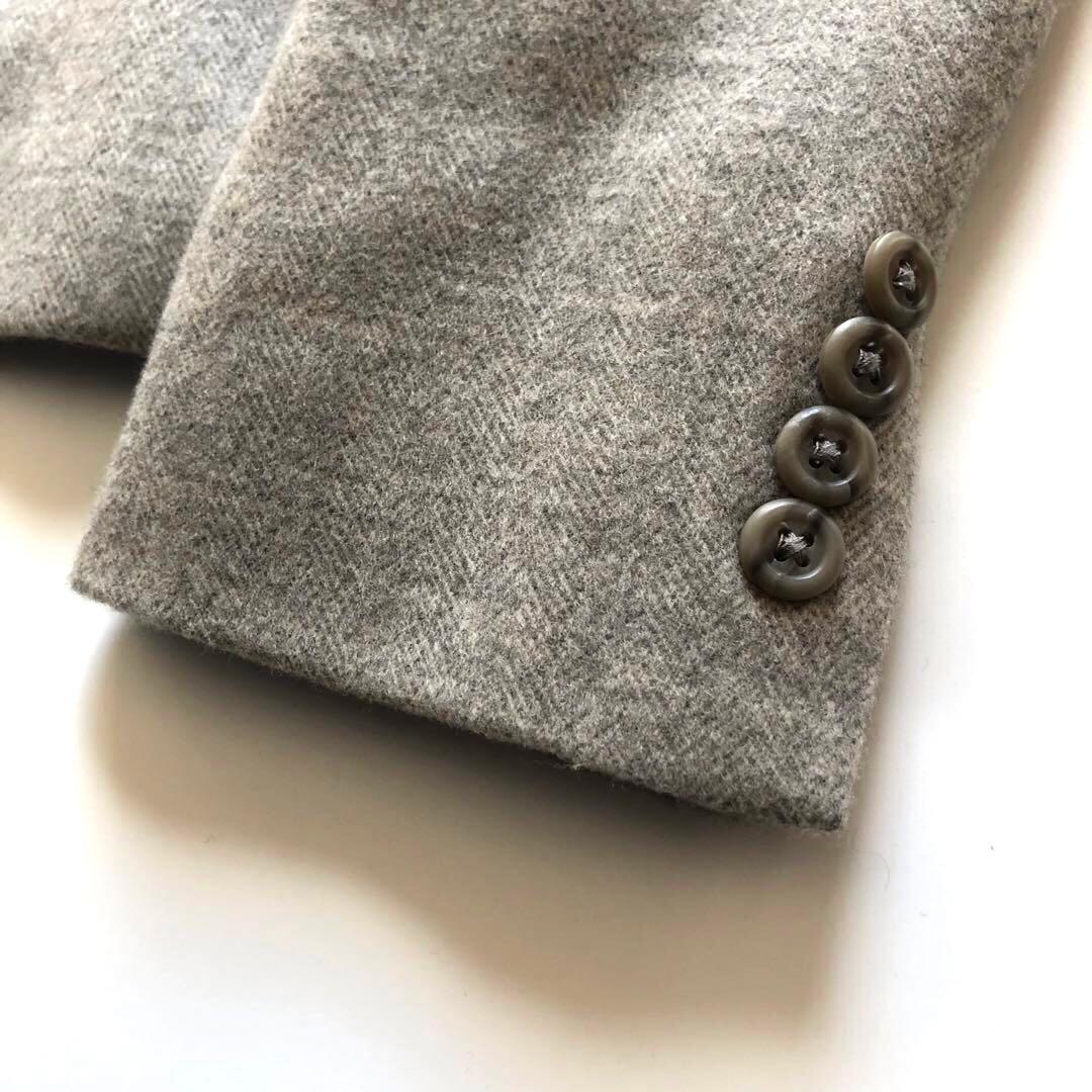 ★美品★ラルフローレン カシミヤ混テーラードジャケット グレー 秋冬 M