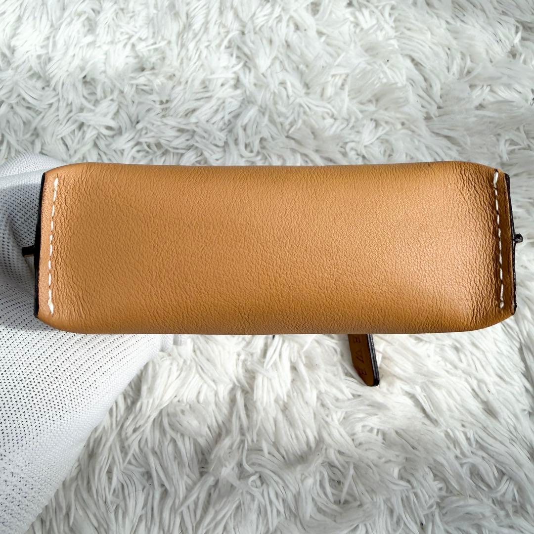 極美品✨付属完備 ロエベ Loewe レザー ケースポーチ 本革 キャメル
