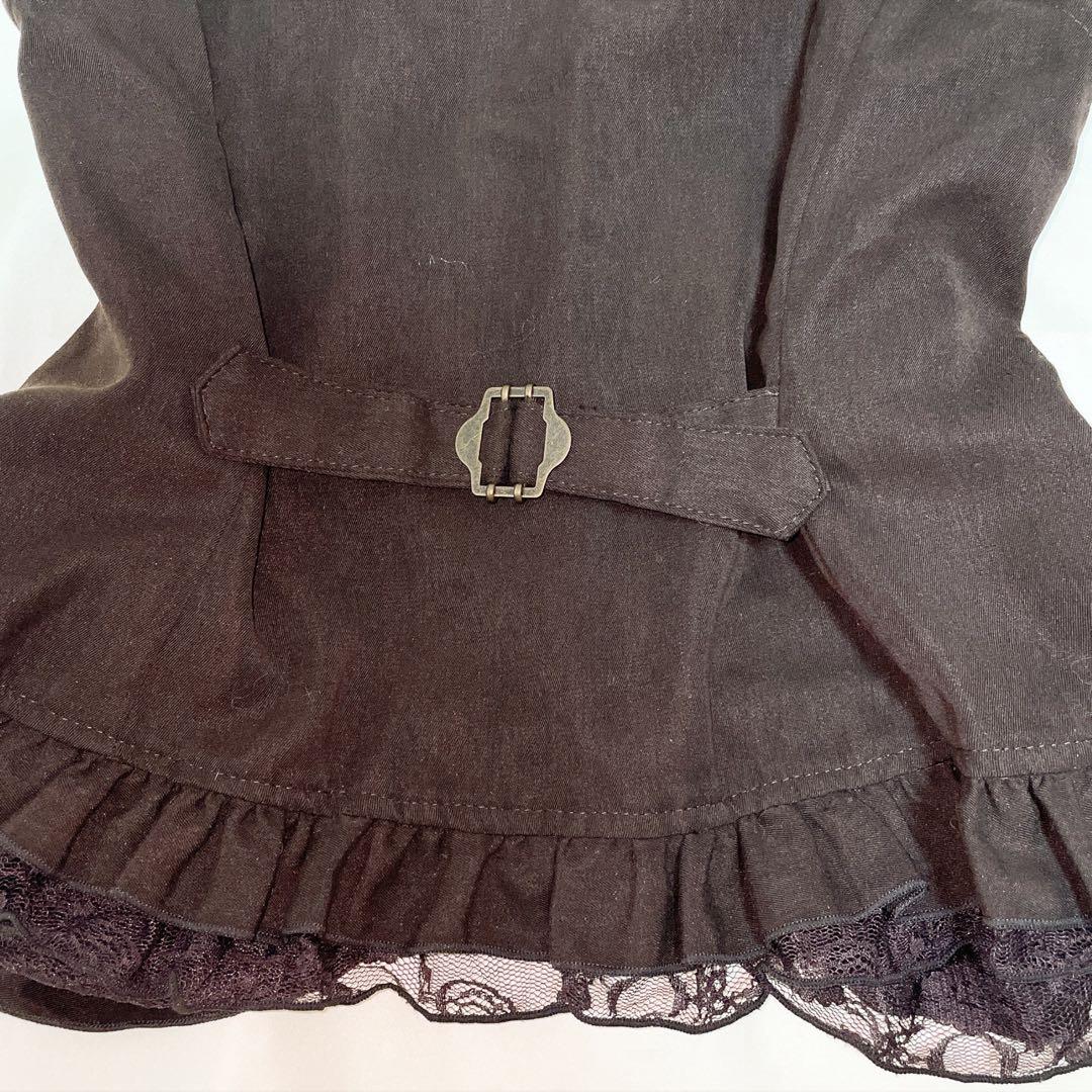 axes femme W編み上げベスト 焦茶 森ガール ゴスロリcoquette