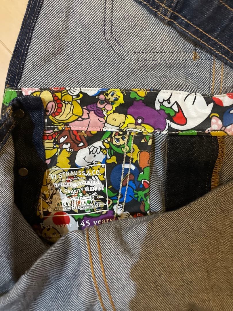 リーバイス★マリオ　コラボオーバーオール　Sサイズ