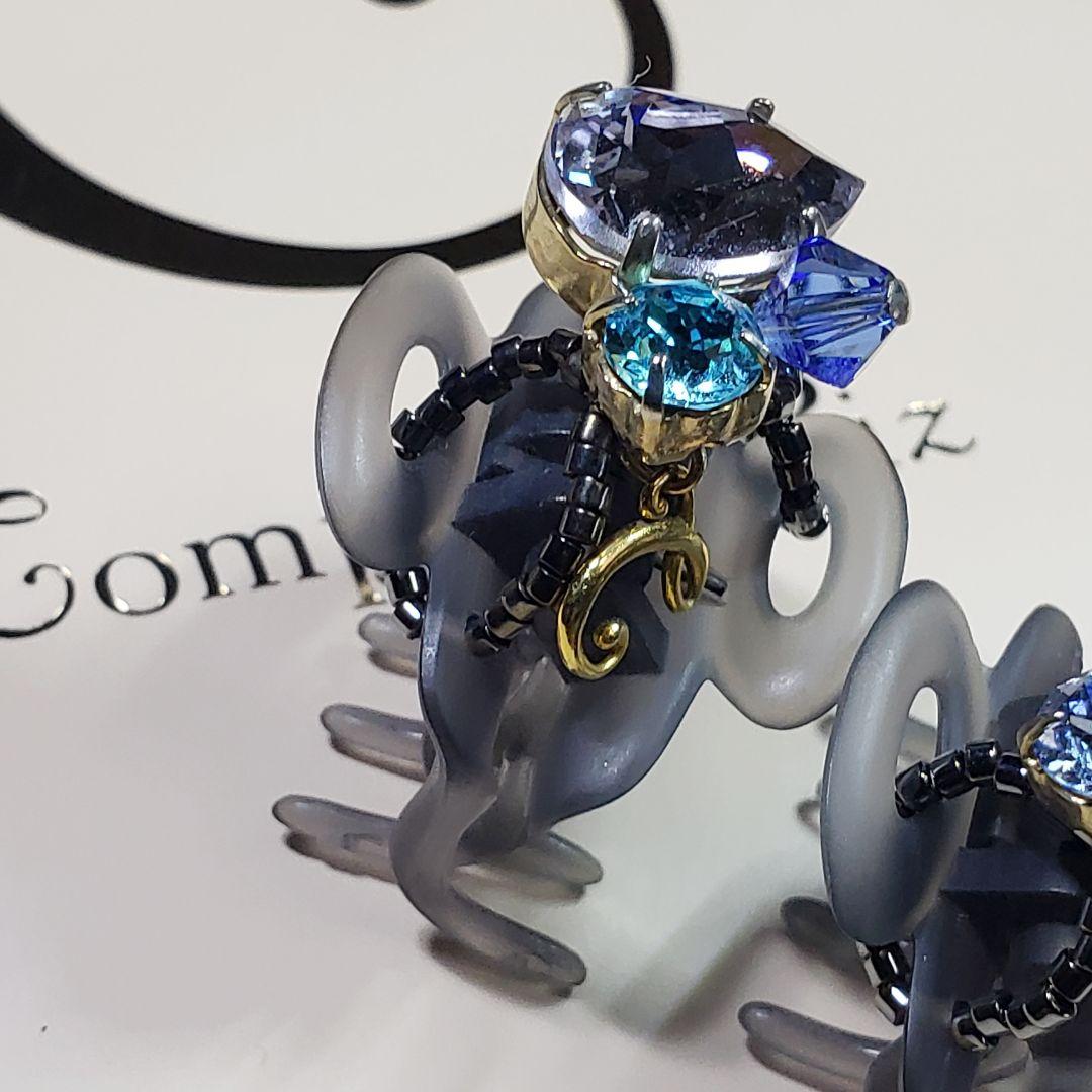 新品未使用　コンプレックスビズ　ブルースワロフスキー　ホイップクリップ　2個