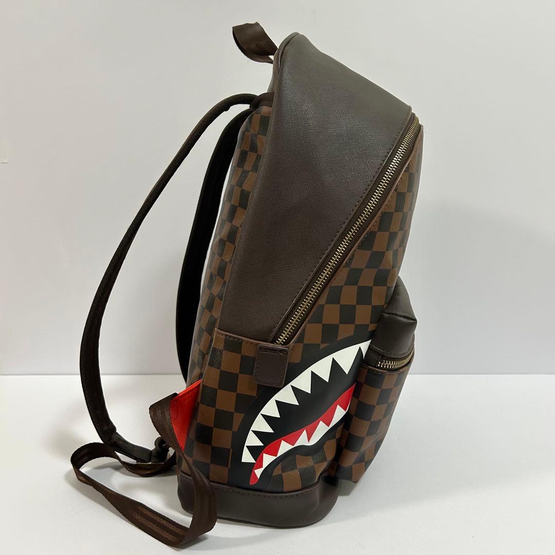 あ*な様 美品 SPRAYGROUND バックパック シャーク チェック柄 ブラ