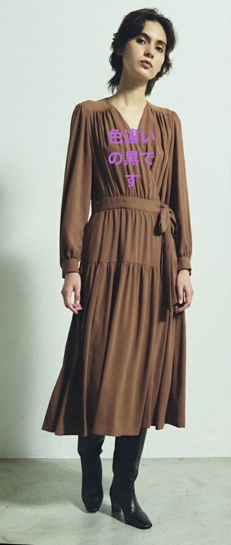 未使用グレースコンチネンタルgraceClassカシュクールワンピ36黒