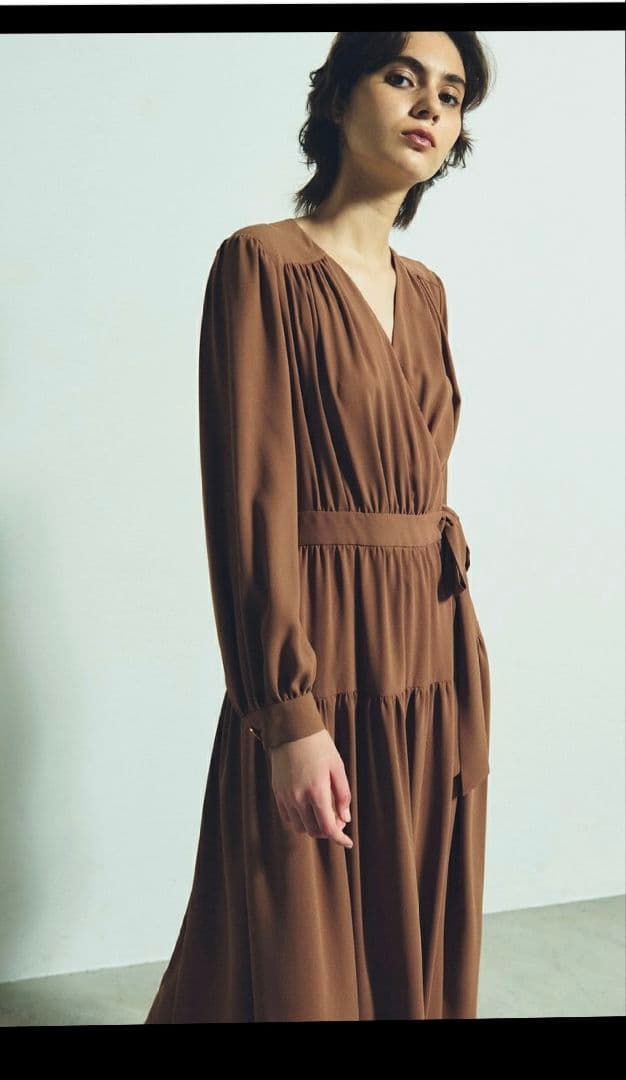 未使用グレースコンチネンタルgraceClassカシュクールワンピ36黒