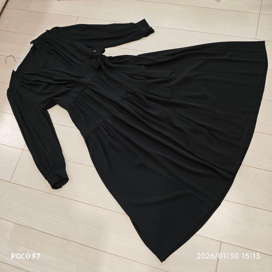 未使用グレースコンチネンタルgraceClassカシュクールワンピ36黒