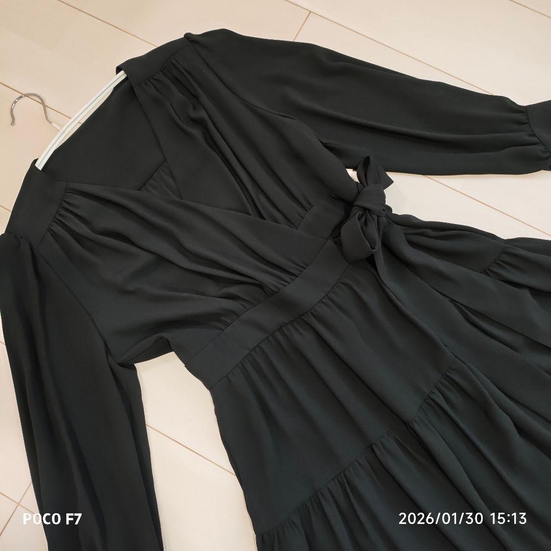 未使用グレースコンチネンタルgraceClassカシュクールワンピ36黒