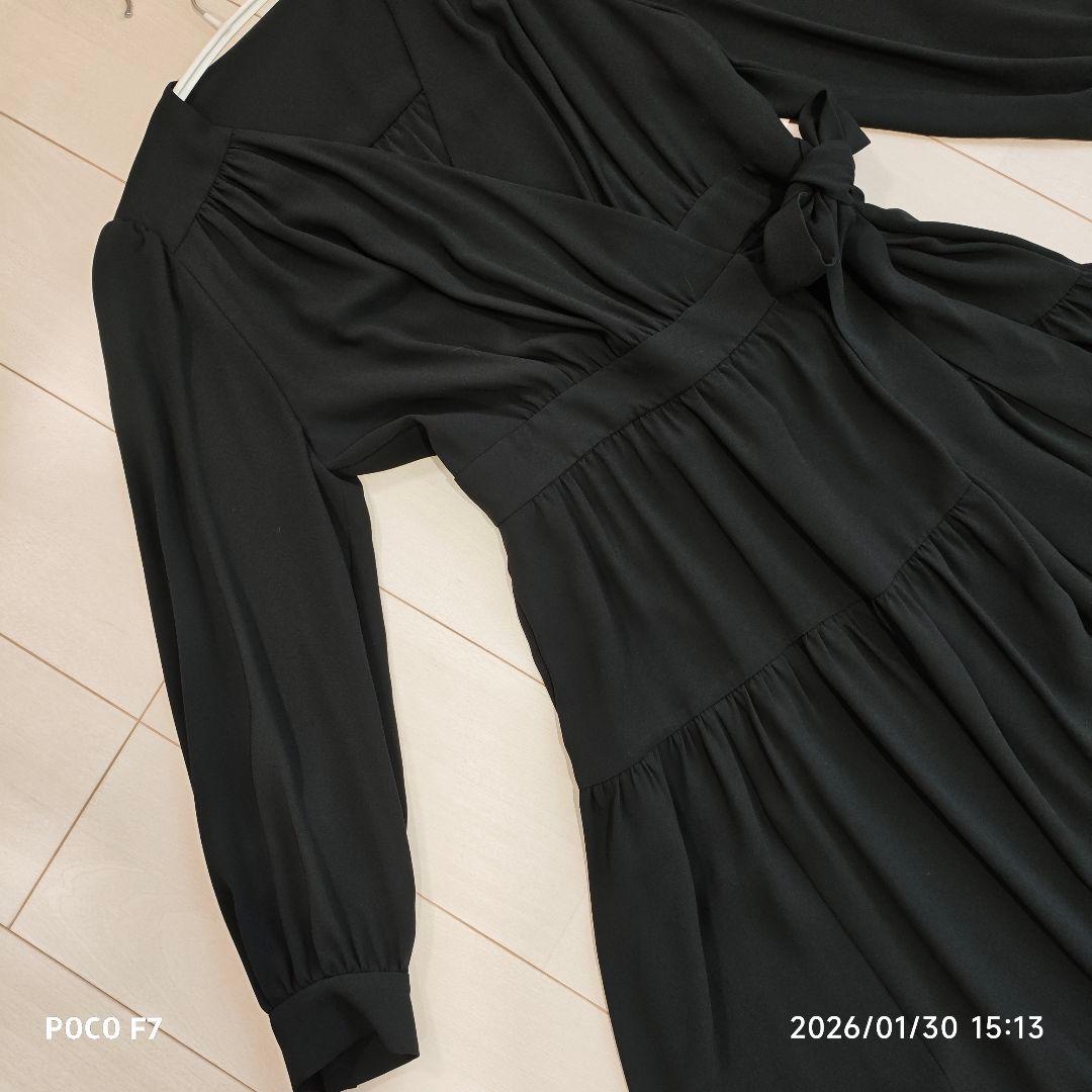 未使用グレースコンチネンタルgraceClassカシュクールワンピ36黒