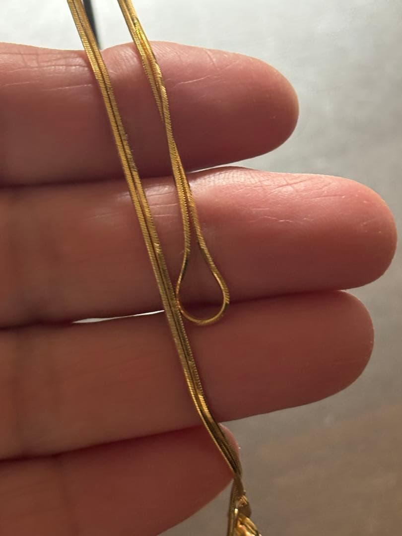 K18 YG スネークチェーン ネックレス