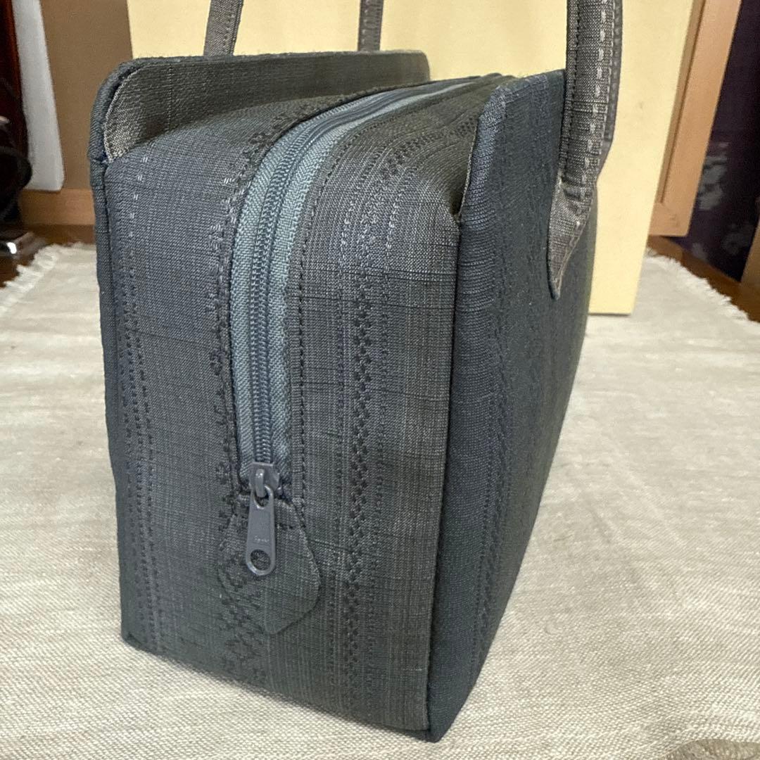 専用商品　未使用　和装用　利休　バッグ　紬　グレー