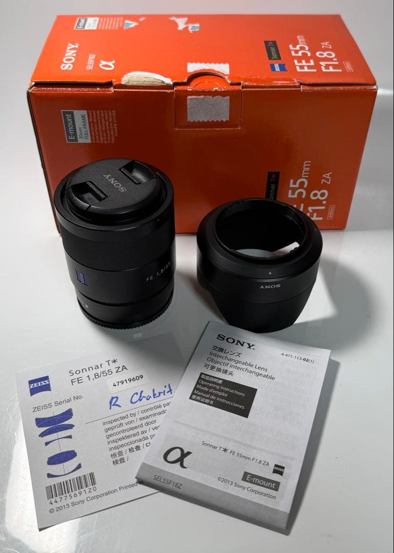 美品 ソニー SONY Sonnar T* FE 55mm F1.8 ZA