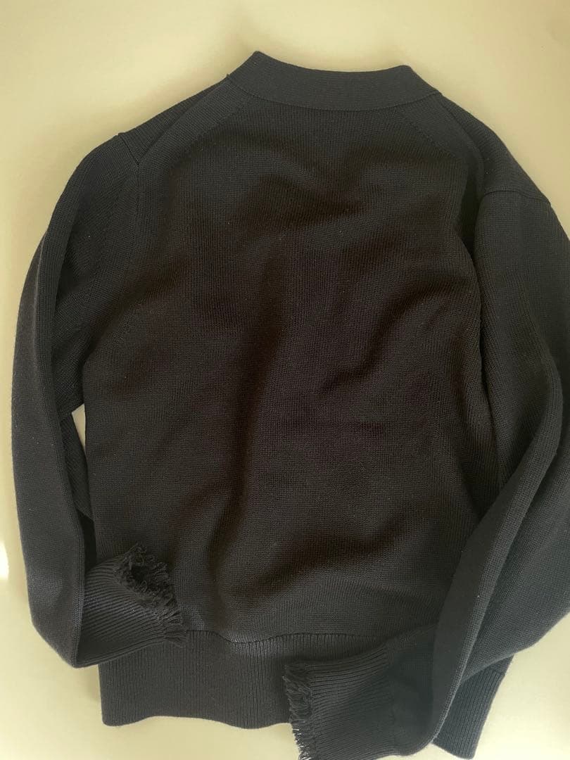 <LOEFF>9ゲージ フリンジ カーディガン UNISEX ネイビー0サイズ