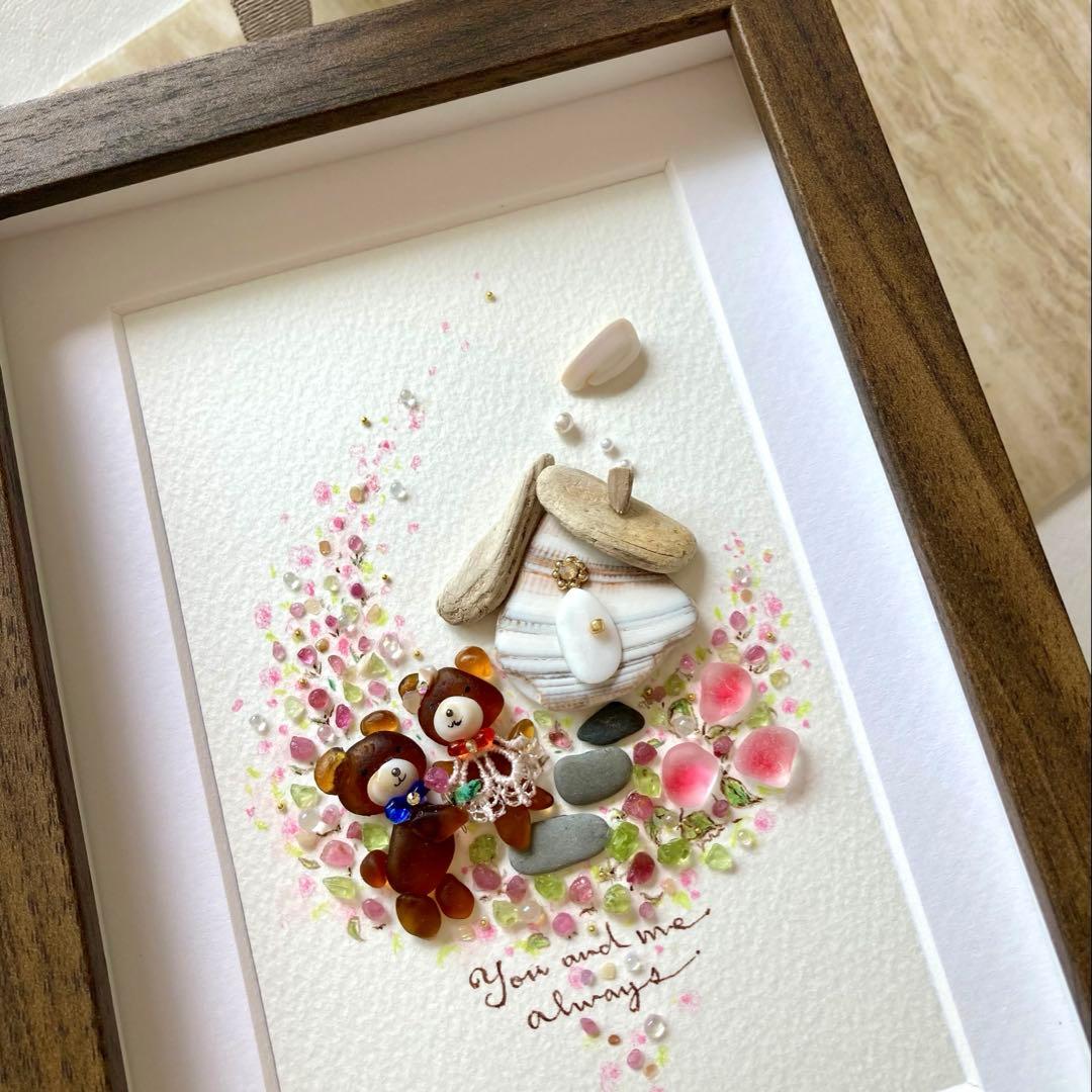 ニーコ　オーダー受付　シーグラス／天然石／フレームアート