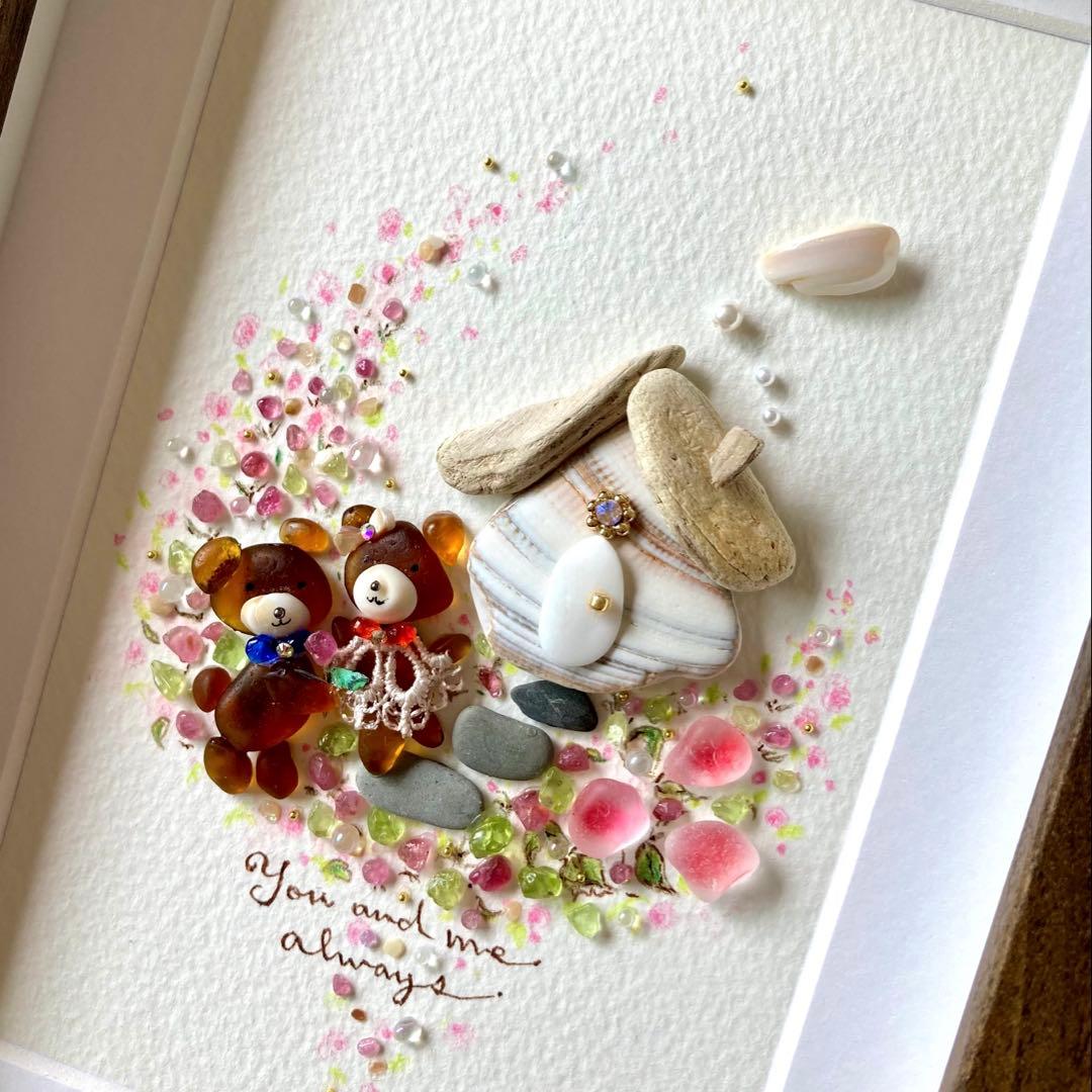 ニーコ　オーダー受付　シーグラス／天然石／フレームアート