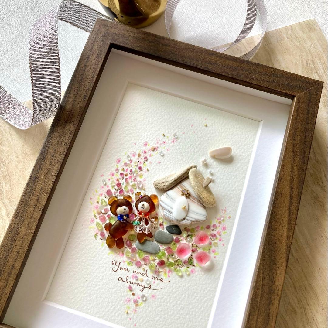 ニーコ　オーダー受付　シーグラス／天然石／フレームアート