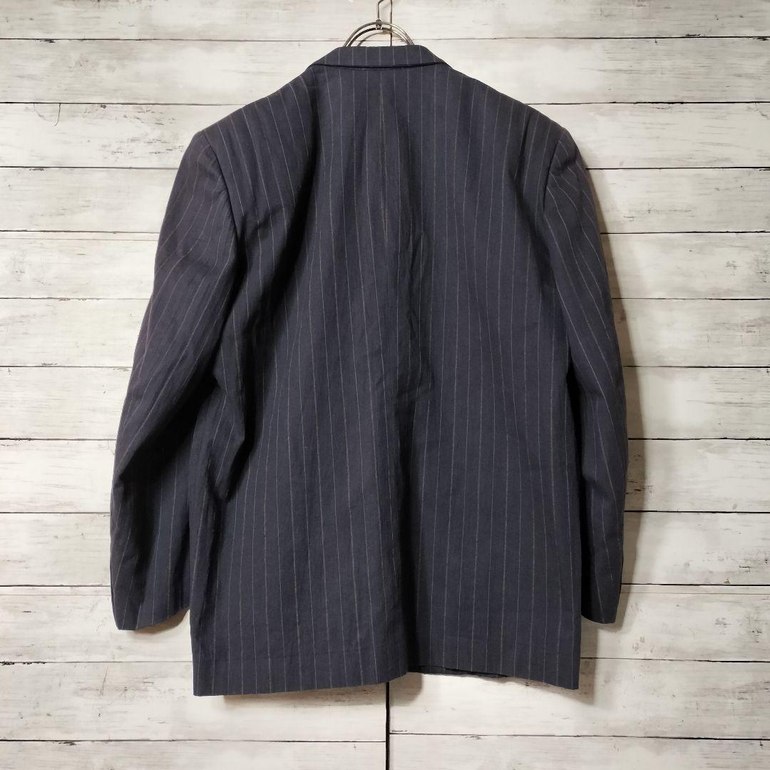 田中オム コムデギャルソンオム テーラードジャケット ストライプ コットン綿