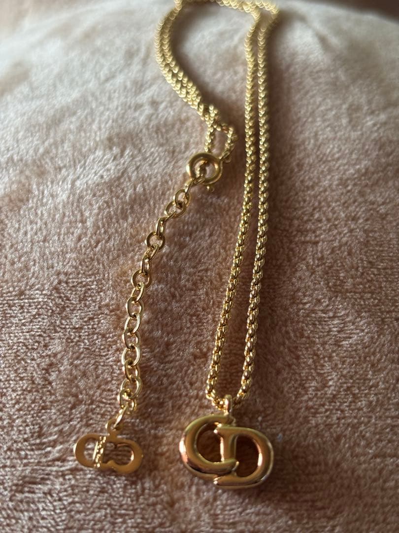 Christian Diorゴールド ダブルチェーン ネックレス