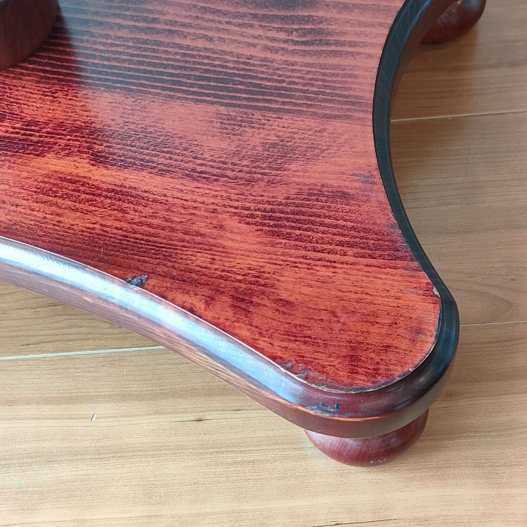 木製　サイドテーブル　コーヒーテーブル　丸脚　スクエア