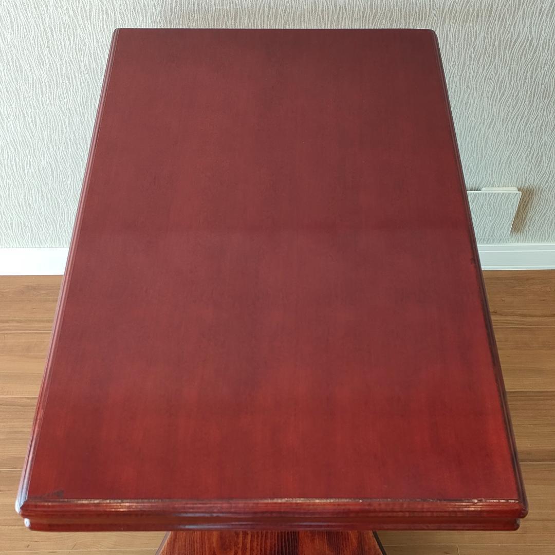 木製　サイドテーブル　コーヒーテーブル　丸脚　スクエア