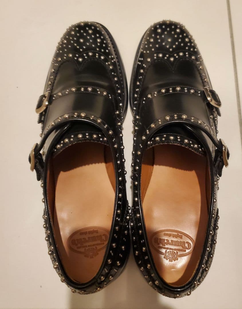 Church'sチャーチ　LANA MET スタッズ　ダブルモンク 38