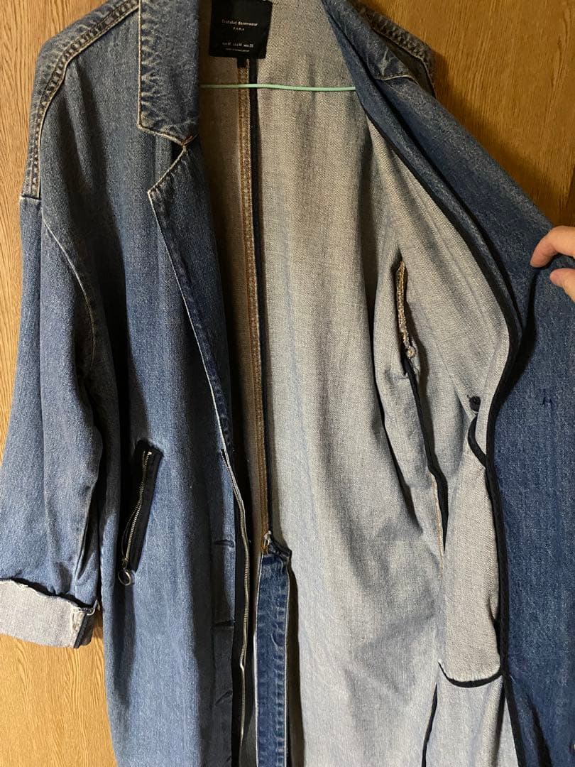 ZARA デニム　コート　ロングコート　レトロ　Gジャン　デニムジャケット