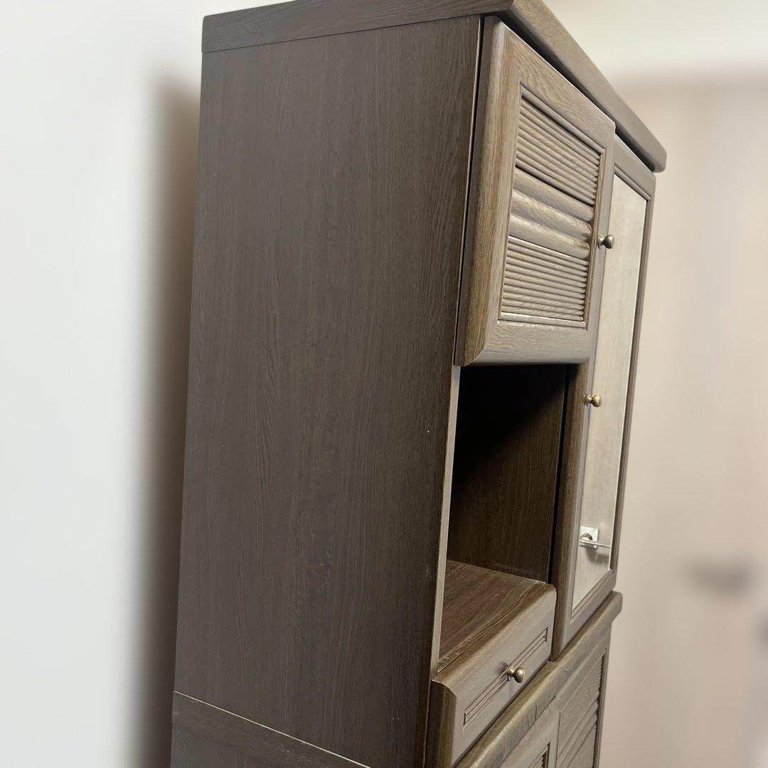 昭和レトロ　ユーアイ家具 下駄箱 シューズボックス ミラー付