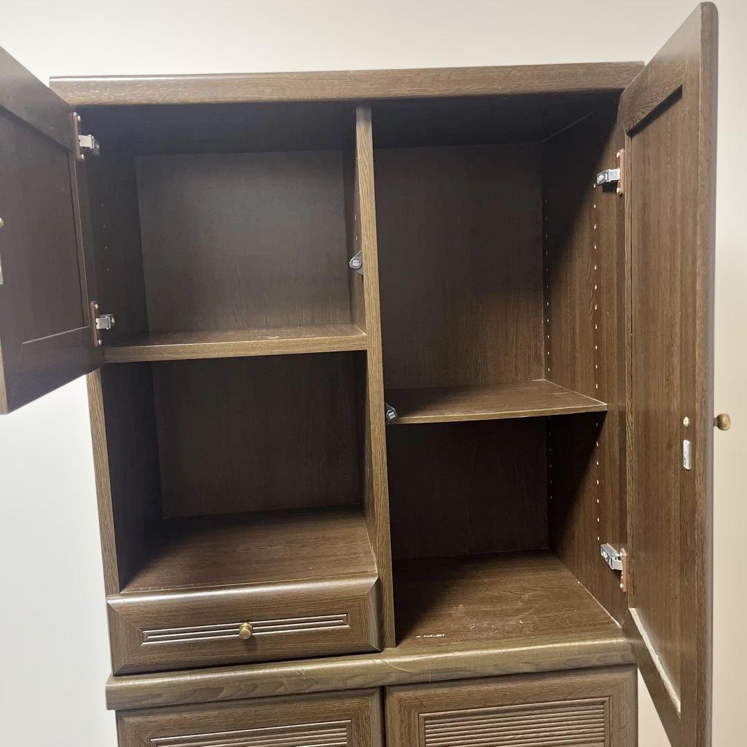 昭和レトロ　ユーアイ家具 下駄箱 シューズボックス ミラー付