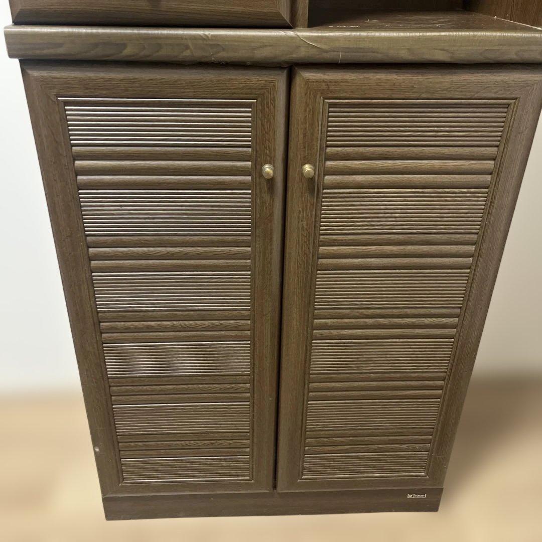 昭和レトロ　ユーアイ家具 下駄箱 シューズボックス ミラー付