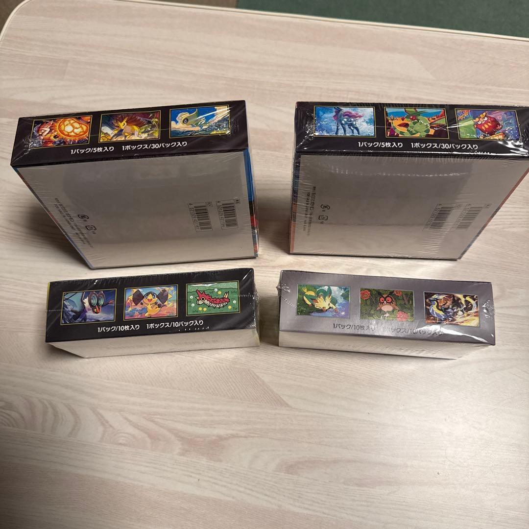 新品未開封シュリンク付きポケモンカードBOX 4種類