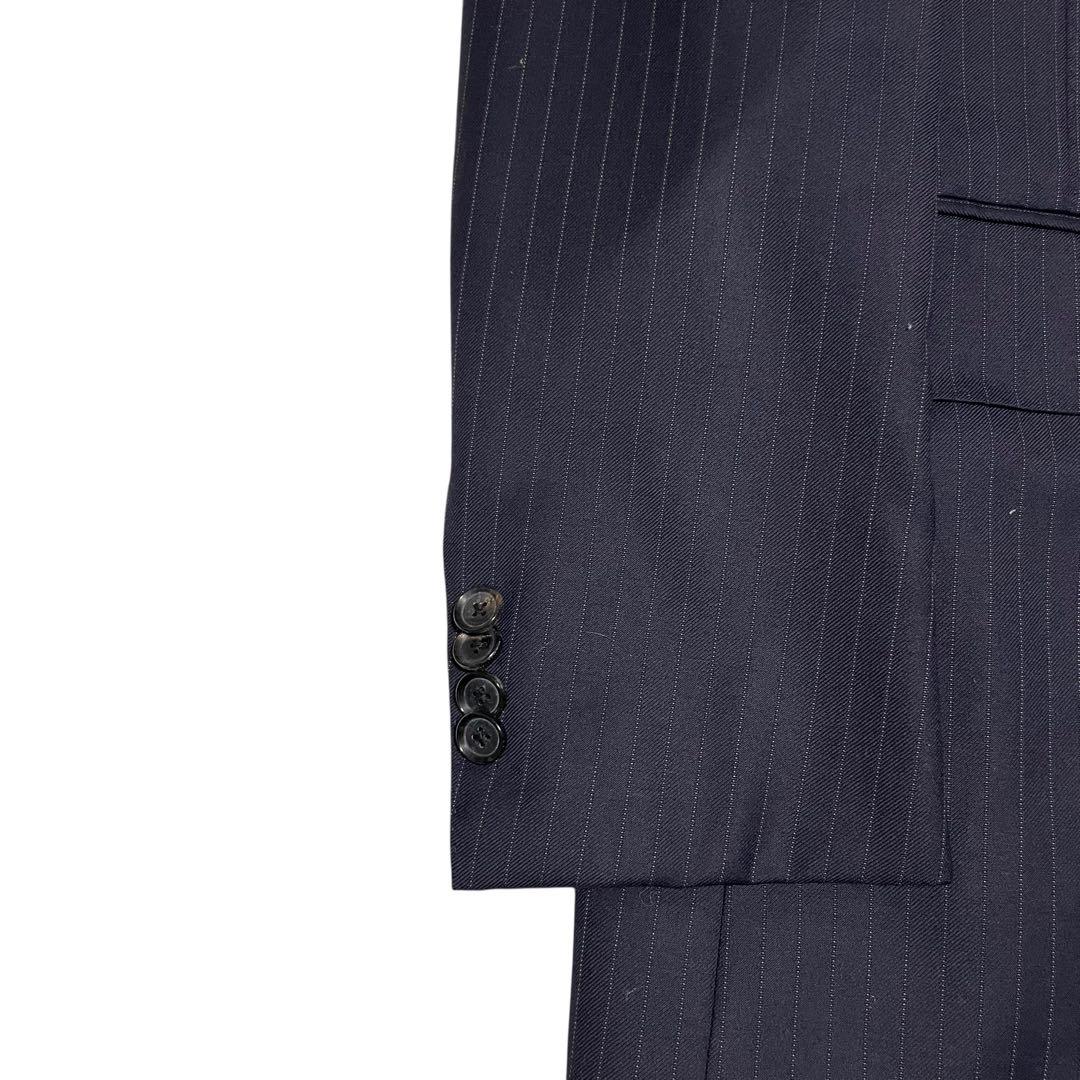 【SHIPS×Loro Piana】ビジネススーツセットアップストライプ 濃紺S