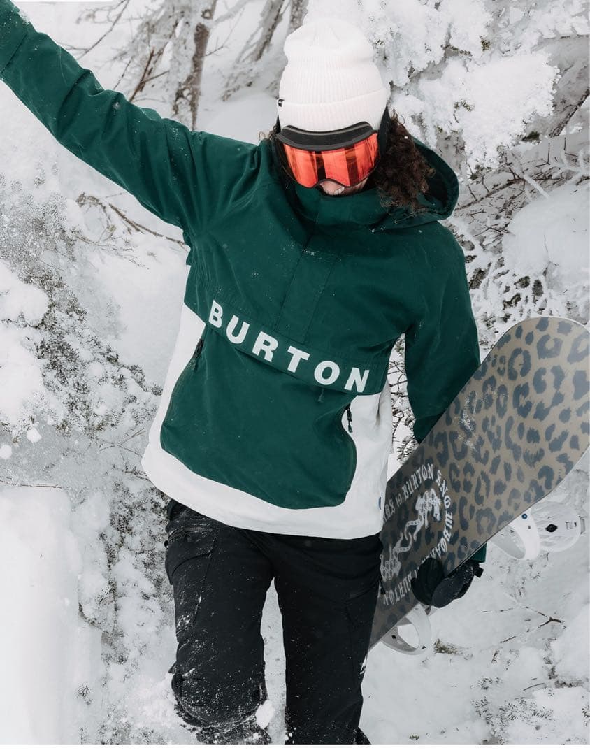 美品　BURTON スノーボードウェア L グリーン/ホワイト