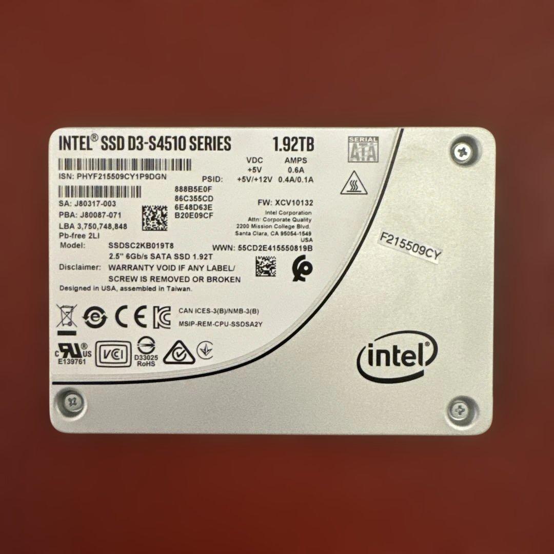 Intel D3-S4510 Sata SSD 1.92TB ⑥