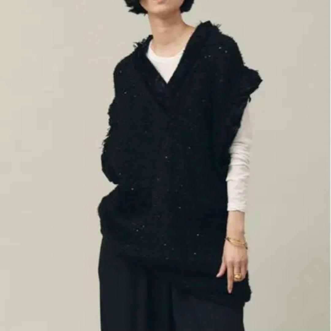 極美品　23AW Curensology エトワールニットツイードベスト