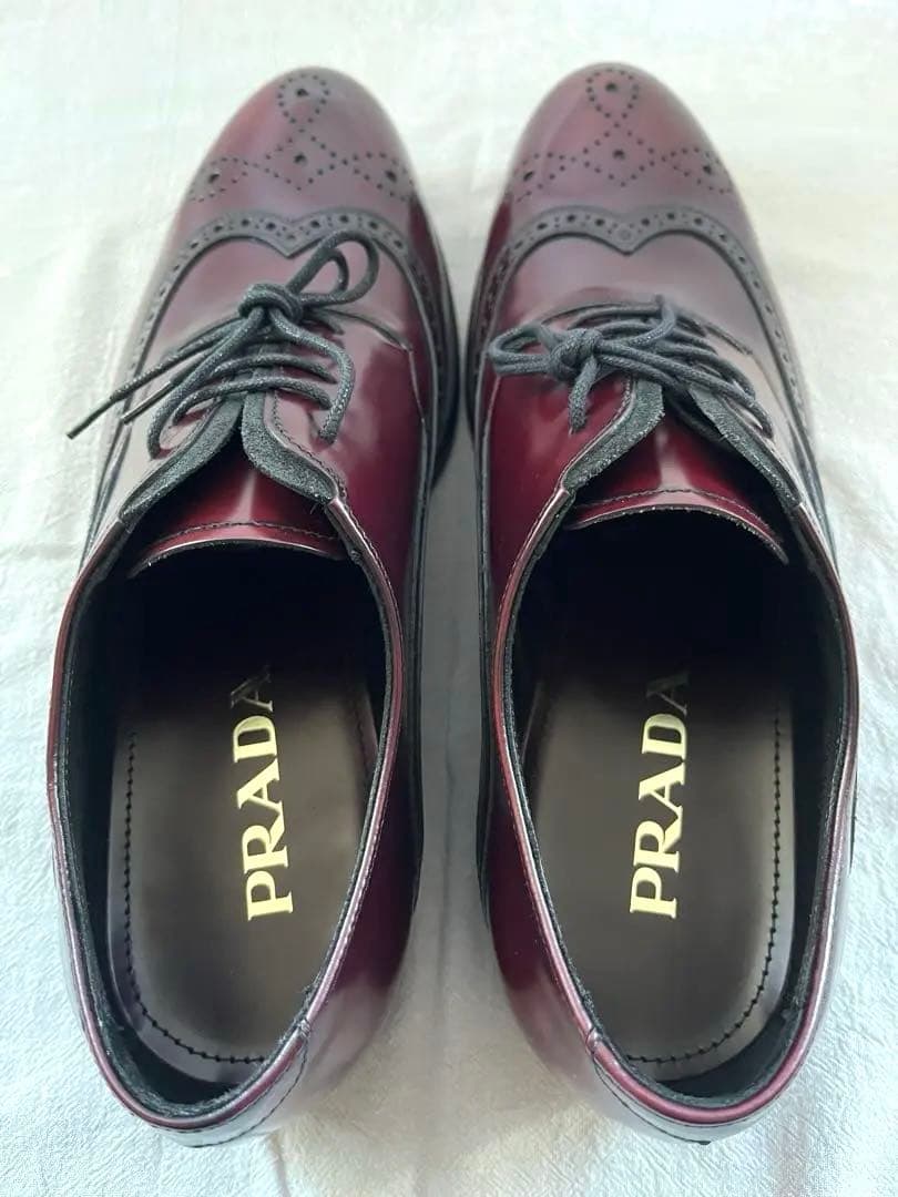 【新品・未使用】PRADA LACE-UP SHOES LEATHER