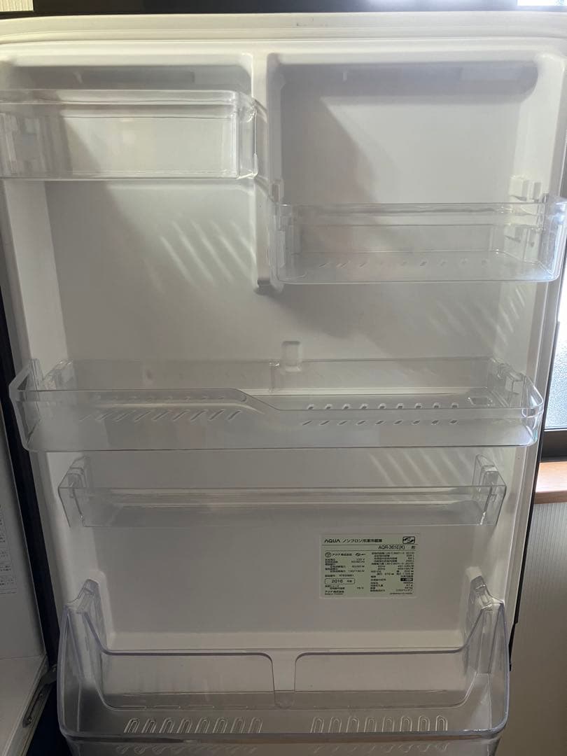 AQUA AQR-361E(K) 冷蔵庫 355L 4ドア 左開き