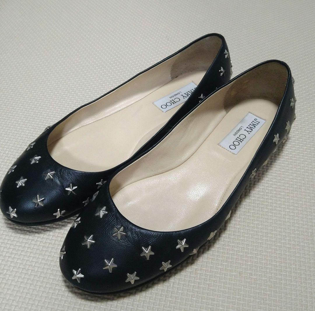 ニコ ジミーチュウ スタッズフラットシューズ 23.5ぐらい