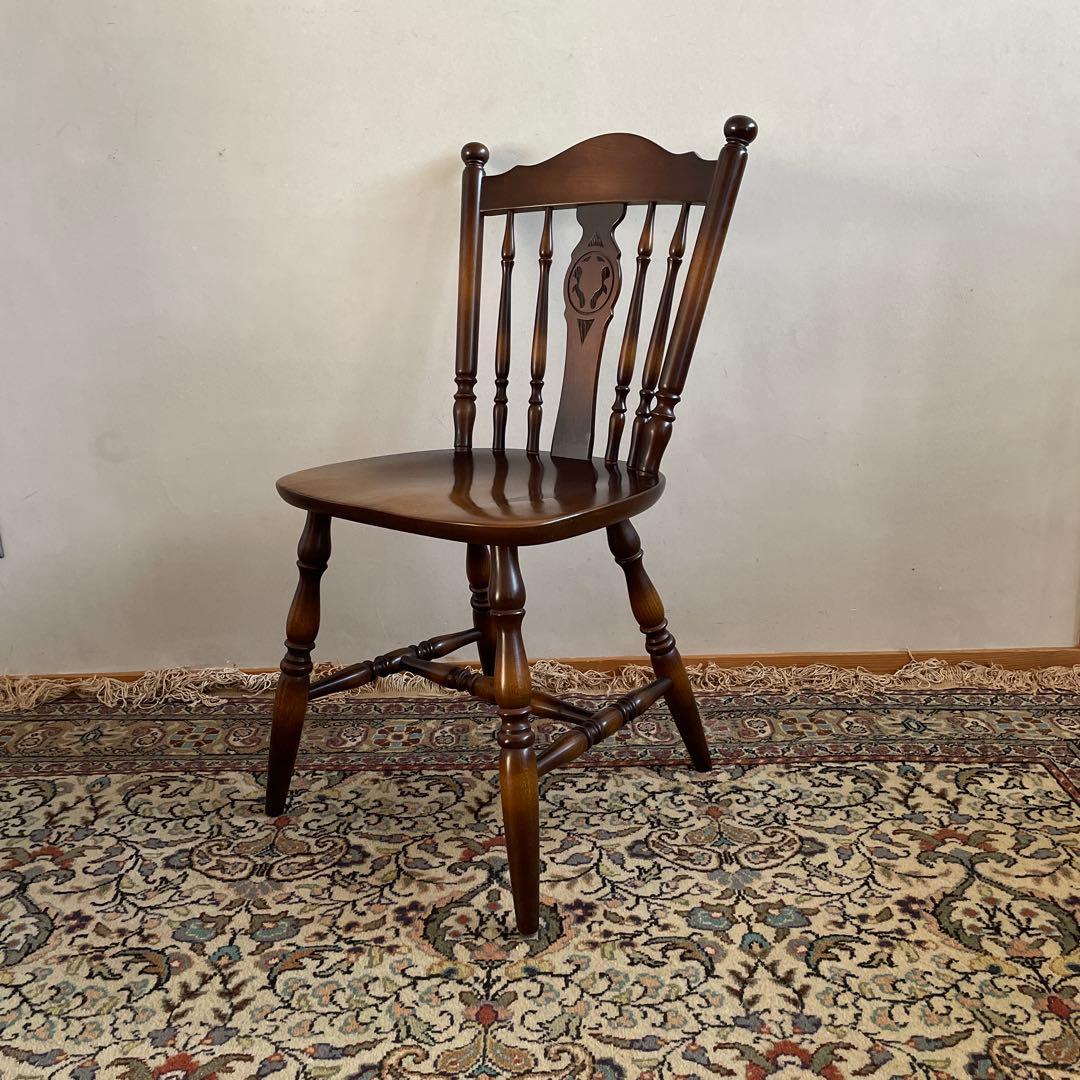 ③【美品】キツツキ 飛騨産業 ダイニングチェア　ウィンザーチェア　コムバック