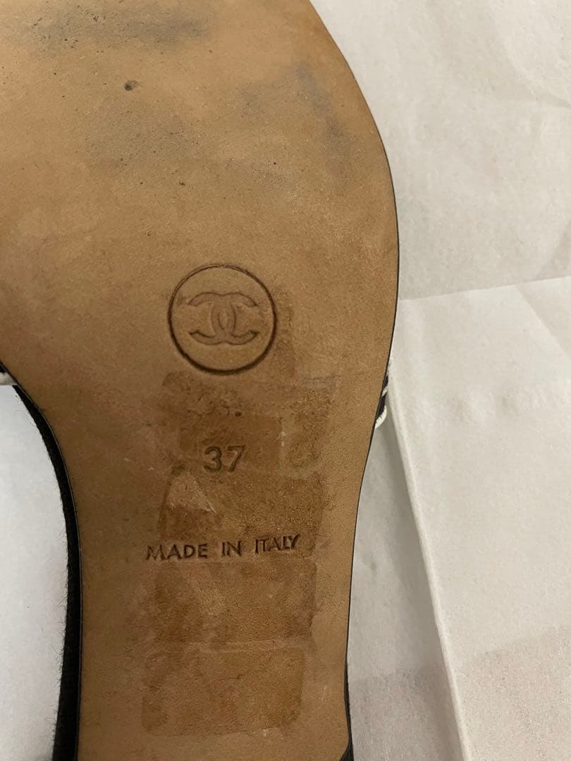 CHANEL ブラック サンダル 37
