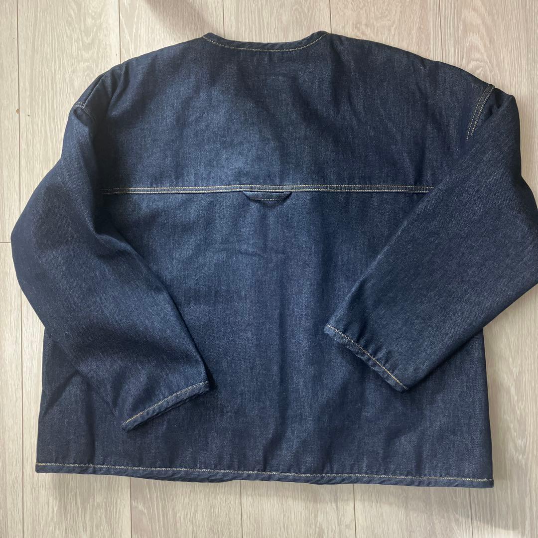 未使用　workingホームワーキング　裏ボアデニムノーカラージャケット