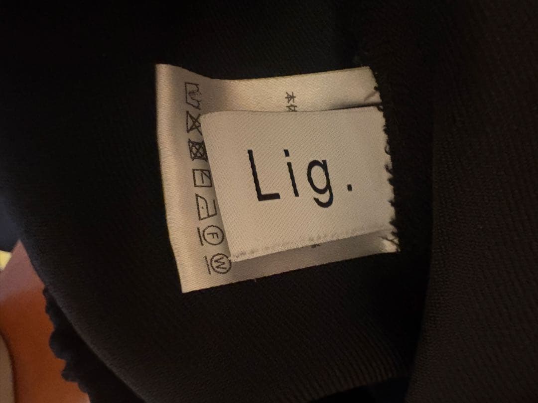 Lig. 黒 コクーンパンツM リグドット　ワイドパンツ