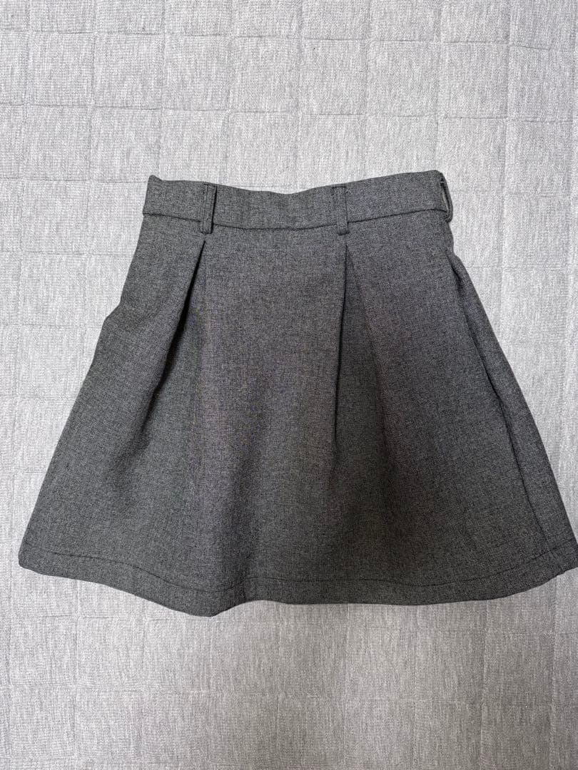 SNIDEL ベルテッドストラクチャーミニスカート　グレー　0サイズ