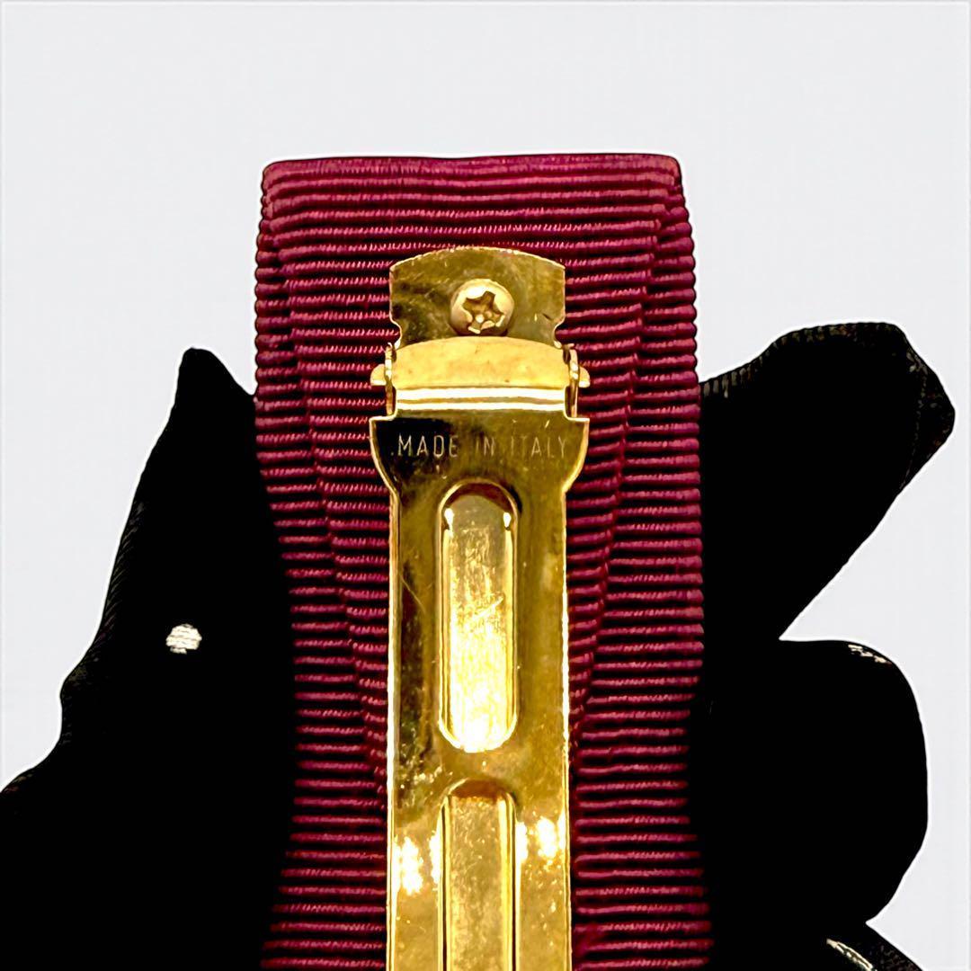 【美品】サルヴァトーレフェラガモ ヴァラリボン バレッタ　レッド　フェラガモ