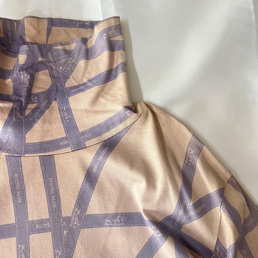 マルジェラ期エルメス　総柄トップス ハイネックカットソー