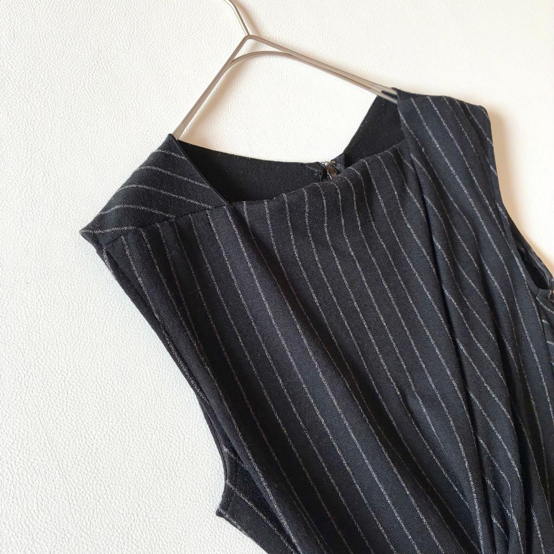 Max Mara　マックスマーラ　白タグ　ツイストワンピース　ウール混　40