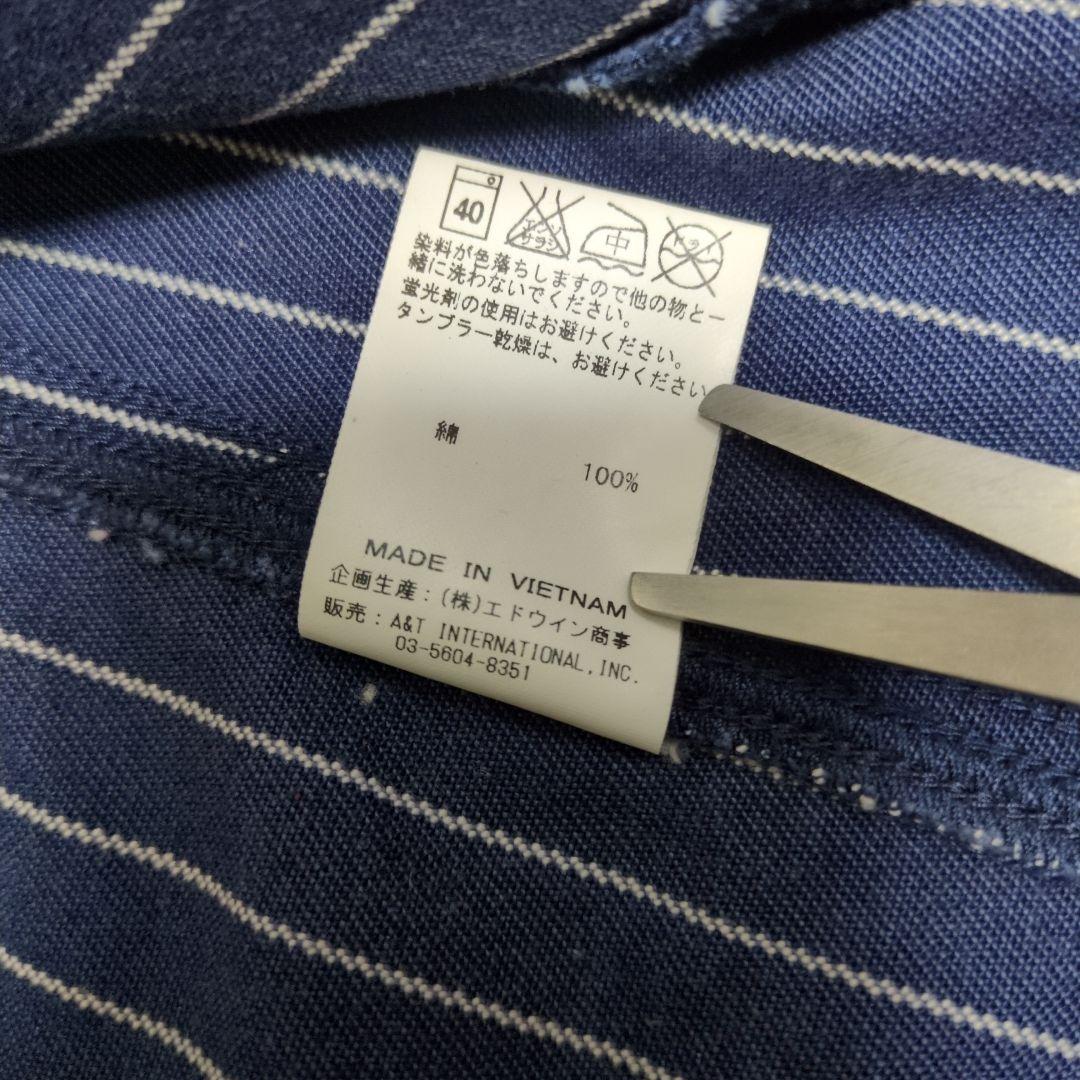 KEY ウォバッシュ ストライプ カバーオール サイズ L