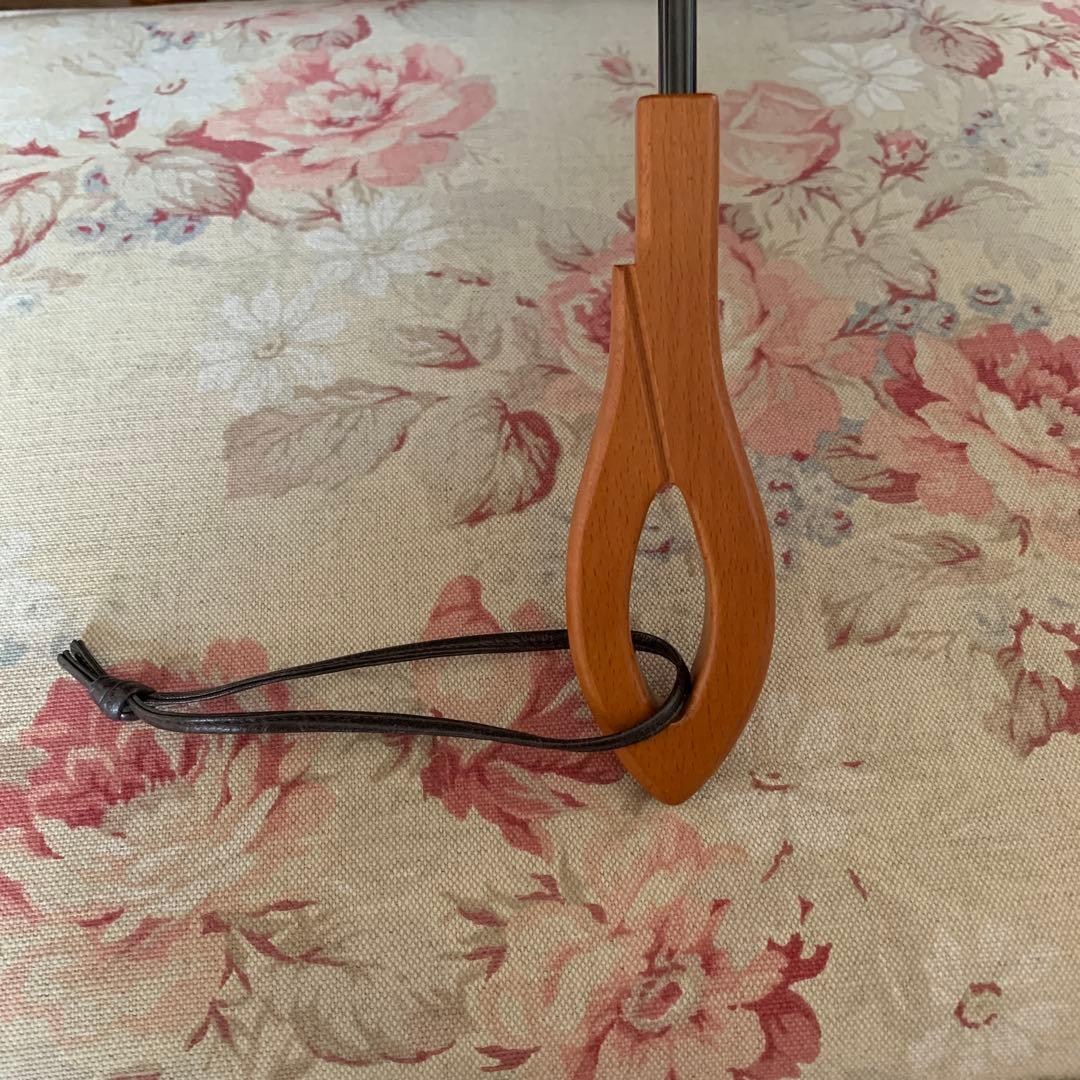 サンバリア 日傘 格子 木製ハンドル