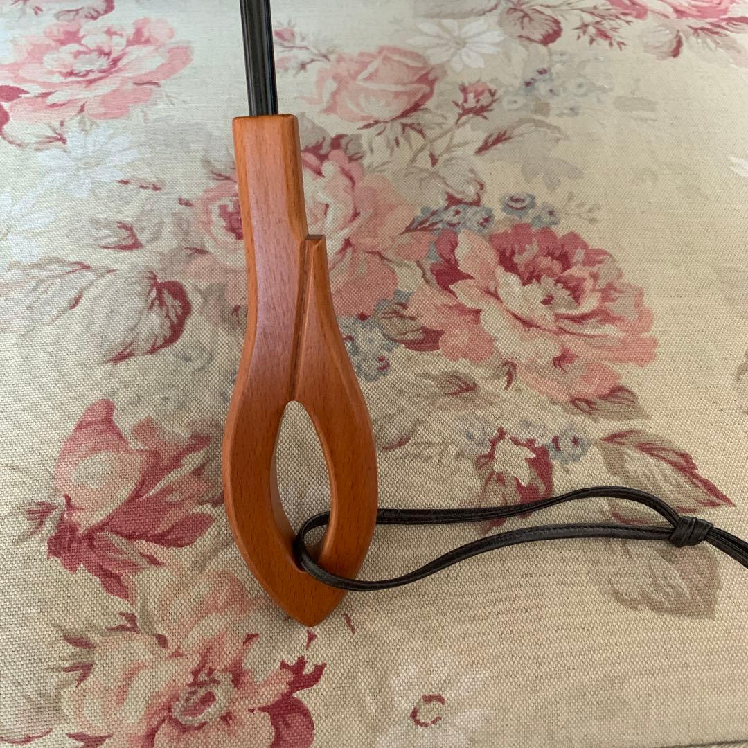 サンバリア 日傘 格子 木製ハンドル